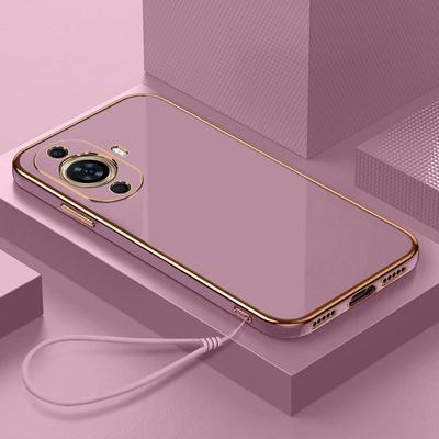 For Huawei Nova 11 Pro Ultra Case Nova 1 Ultra Phone Case Straight Edge Electroplate Plating ShockProof Silicone Back Soft Cover