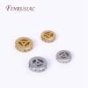 2 Sizes 18K Gold Plated Brass With Zircon Wheel Shape Beads Round Spacer Beads Bracelets Beads For Handmade Beads Jewellery