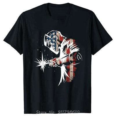 Lasser Amerikaanse Vlag VS Laslegende Oversized T-shirt Ronde Hals Herenkleding Mode Katoenen T-shirt Casual Basic Fitness T-shirt