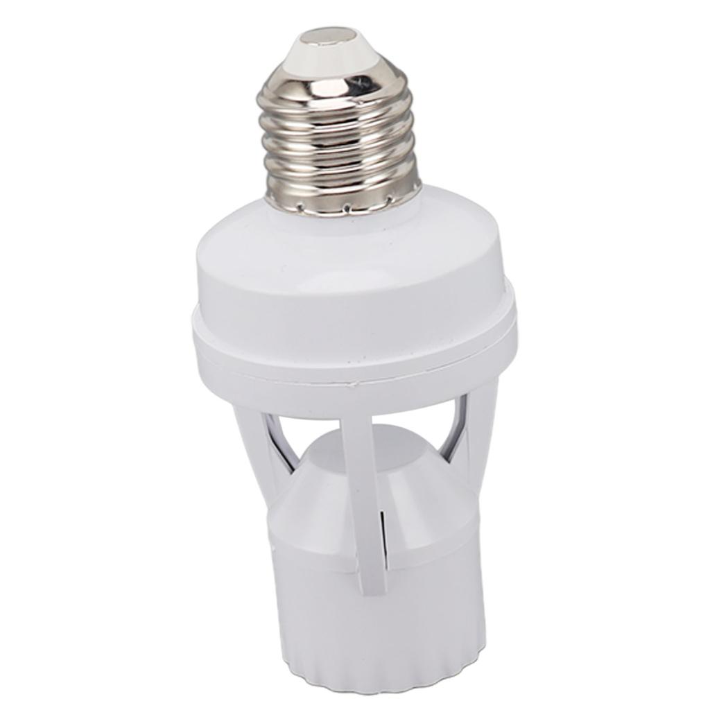 Motion Sensor Light Socket PIR Motion E27 Screw Bulb Adapter Adjustable Auto On Off Night Light Control Garage Light