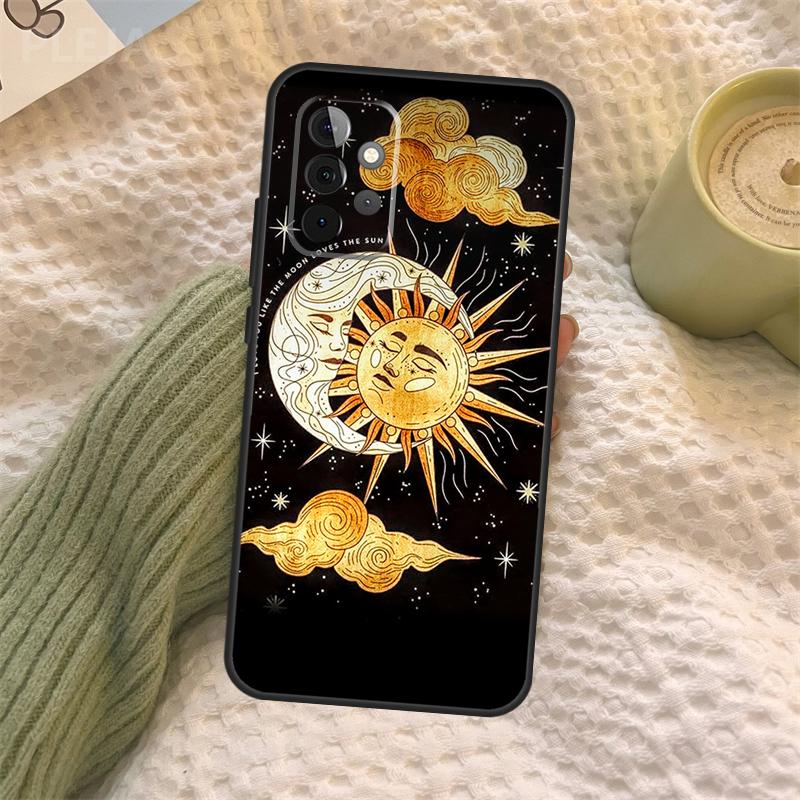 Sun Moon Phone Case For Samsung Galaxy A34 A54 A14 A13 A12 A32 A52 A22 A72 A31 A51 A71 A52S A53 Cover
