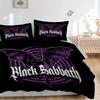 Black Sabbath Bedding 3 Piece Set HD Print Duvet Cover Pillowcases for Teens Adult Bedroom Decoration Christmas Gift