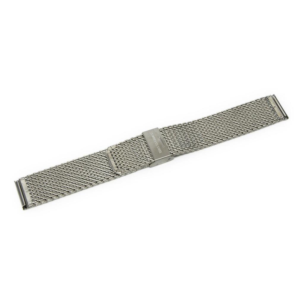 CASSIS Stainless Steel Watch Strap MESH SLIDE 20mm Silver with Replacement Tool U0024304012020
