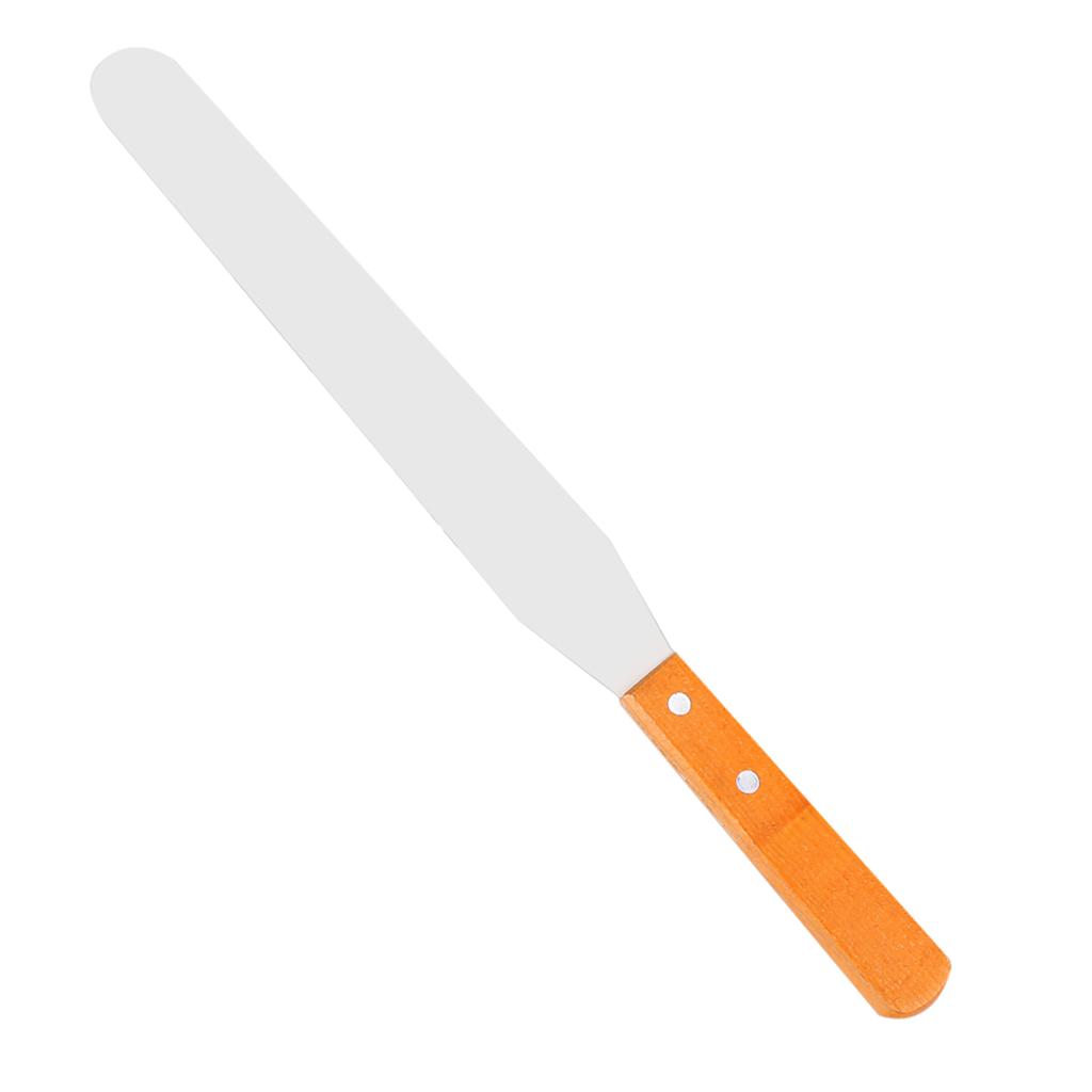 Stainless Steel Wood Straight Spatula Cake Icing Decorating Smooth Tool for Baking Pastry