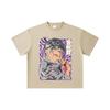 260 GSM Double Yarn 32 Count 100% Cotton Jujutsu Kaisen V53 Yuta Print Unisex Heavy Cotton T Shirt