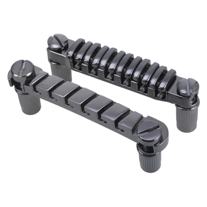

6-струнний електричний гітарний бридж з верхнім кріпленням струн, окремими сідлами, гітарний бридж, хвостовик, гітарні аксесуари чорний