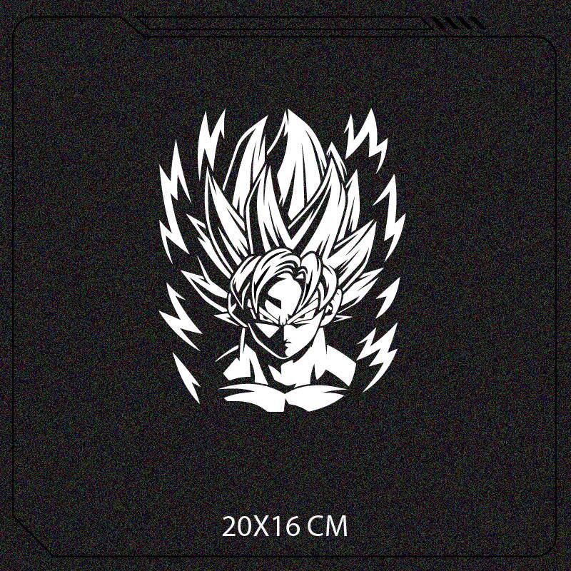 Dragon Ball Goku Vegeta Reflective Sticker Car Body Modification Sticker Motorcycle Front Windshield Sticker