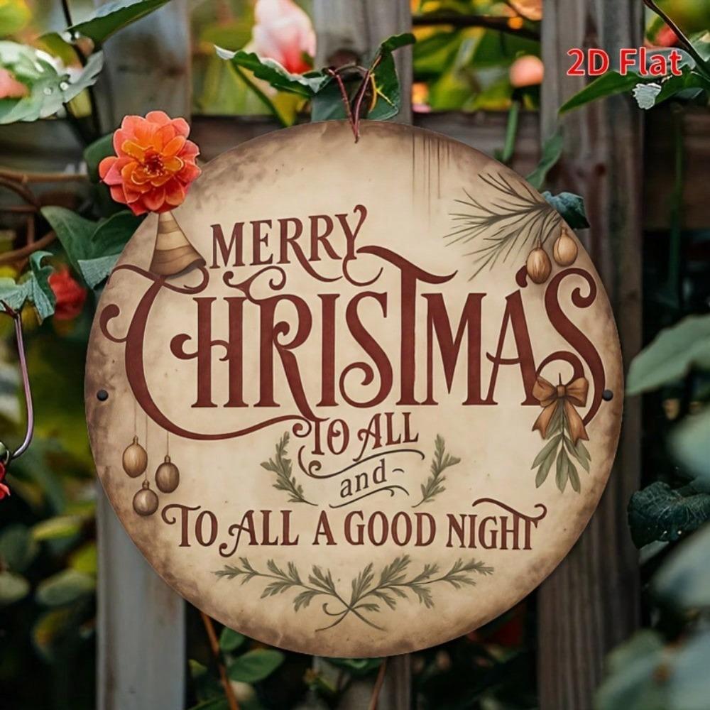 Christmas Holiday Metal Tin Sign Farmhouse Wall Art Rustic Decor Indoor Outdoor