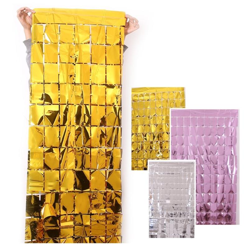 Party Background Curtain Sequin Backdrop Baby Shower Wedding Decor Glitter Wall Backdrop Curtain Birthday Party Curtain