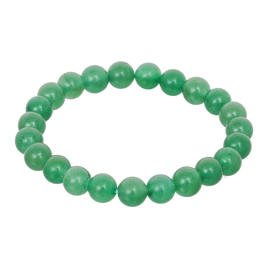 VIBHA PACKWELL INDUSTRIES LLP. Jade Dark Green Bracelet for Women Men's Gifts - Protection Healing Crystal Bracelet - 8mm Gemstone Beaded Adjustable