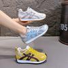Breathable running shoes women's 2025 spring new round head thick sole color matching fashion Forrest Gump Dexun casual sports shoes