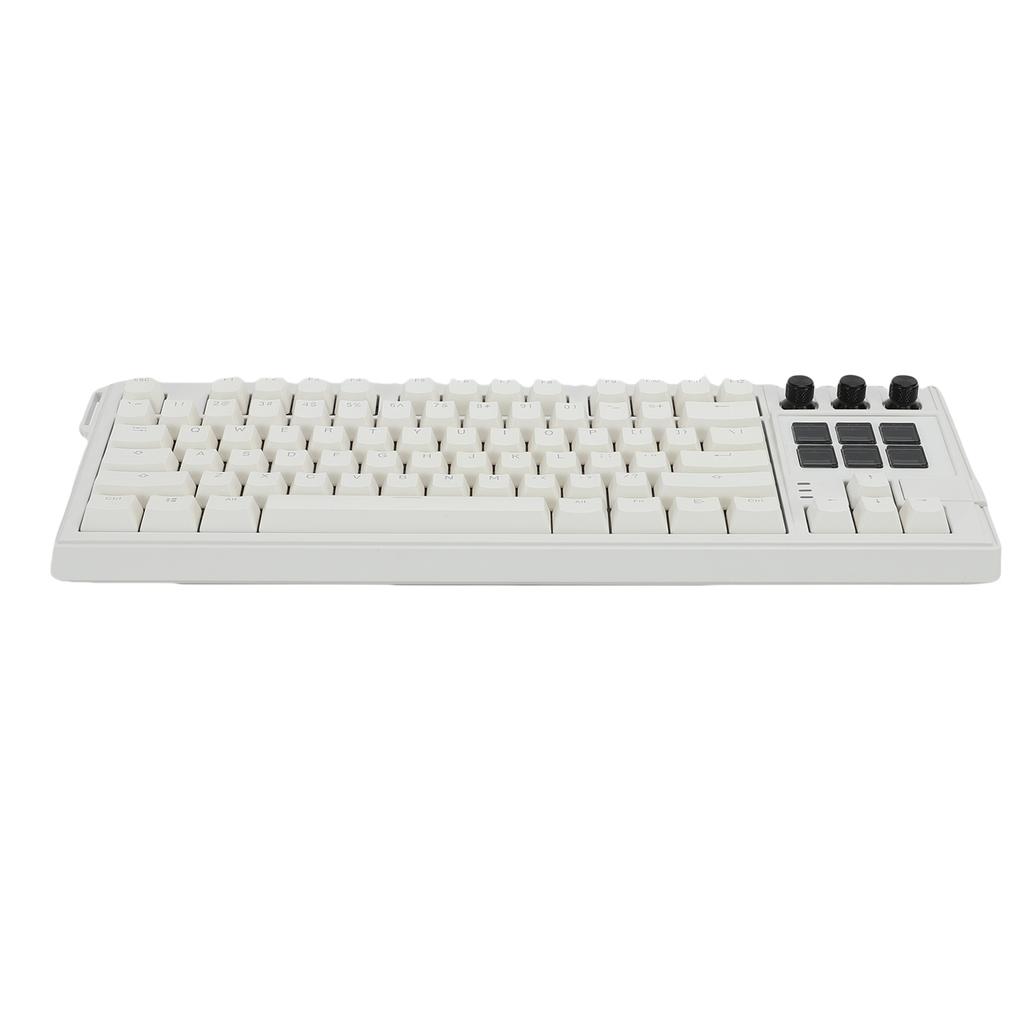 USB Wired Mechanical Keyboard 75 78 Key Layout 6 LCD Programmable Keys Red RGB Backlit Hot Swap Keyboard for PC Gaming