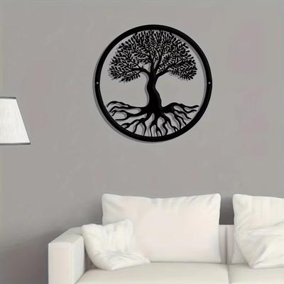 1ks Metal Tree of Life Wall Art Moderní nástěnná dekorace se stromem, elegantní kovová nástěnná dekorace pro domácnost, jedinečná dekorace Tree of Life