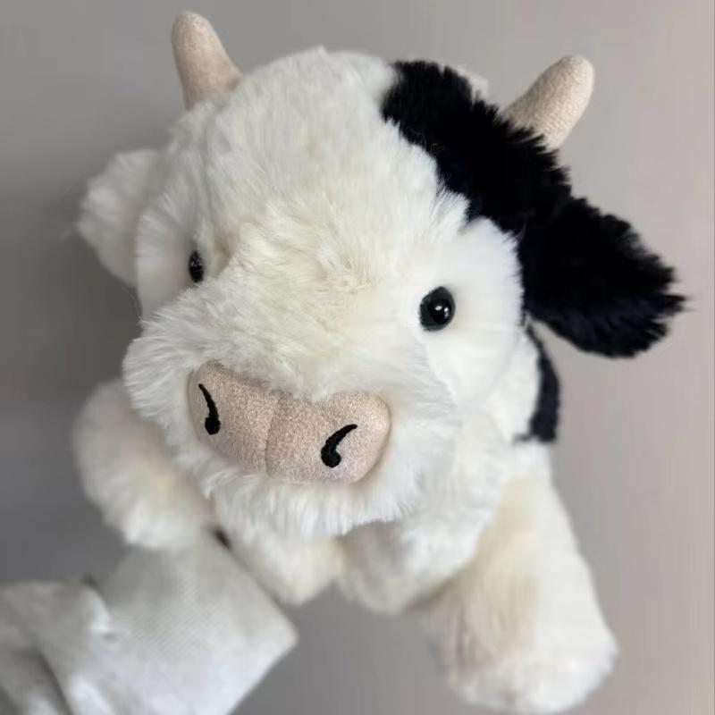 Cartoon Smagi Dairy Cow Plush Toys Fluffy Very Soft Cuddly Anime Plushie Stuffed Accompany Sleeping Doll Desktop Ornament Gift