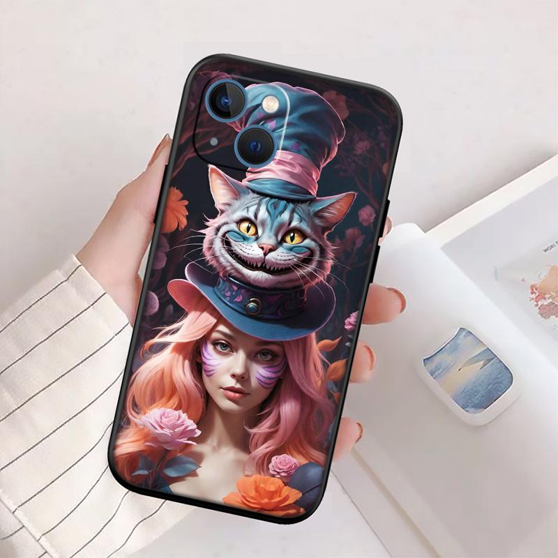 Alice in Wonderland Cat Princess New High-End Shell Phone Case for OPPO A3 Pro A72 A74 A76 A77 A77S A78 A79 A94 A95 A18 A40M A58