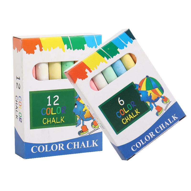 12-Piece Whiteboard Colored Chalk Set for Children's Drawing and Teaching Supplies