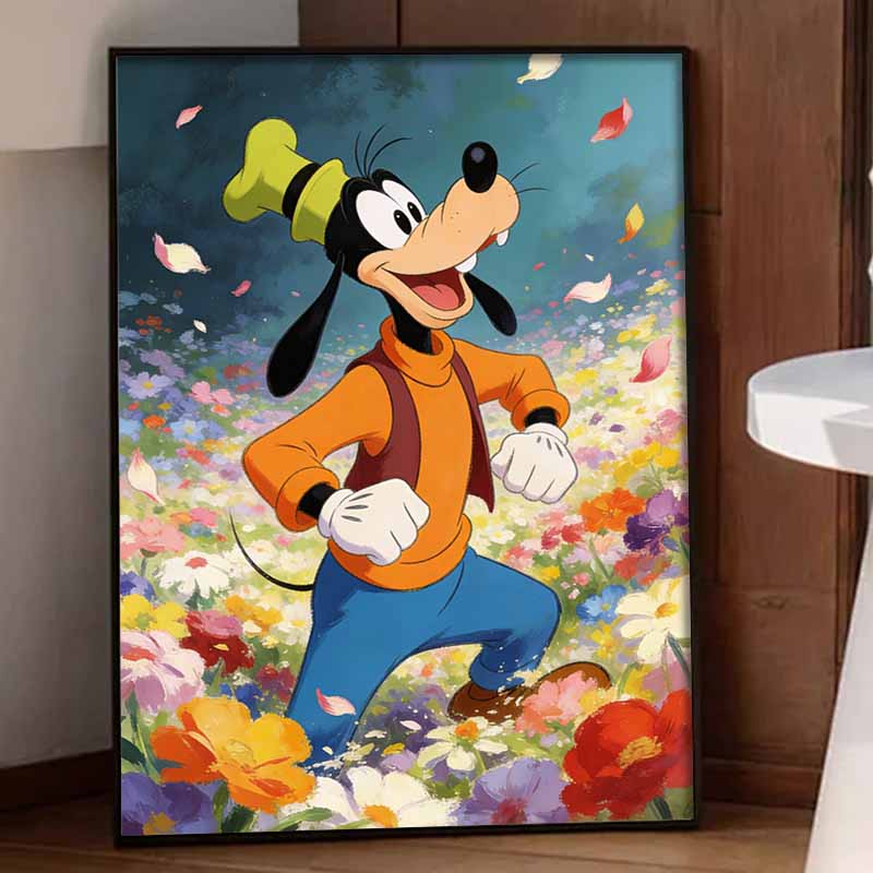 Disney Goofy Flower Field Diamond Paint Painting Art Kit Handmade DIY5D Home Decor Gift