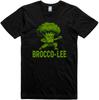 Lustige vegetarische T-Shirts Brocco-Lee Kampfkünstler Aufdruck Regular Fit Baumwoll-T-Shirt