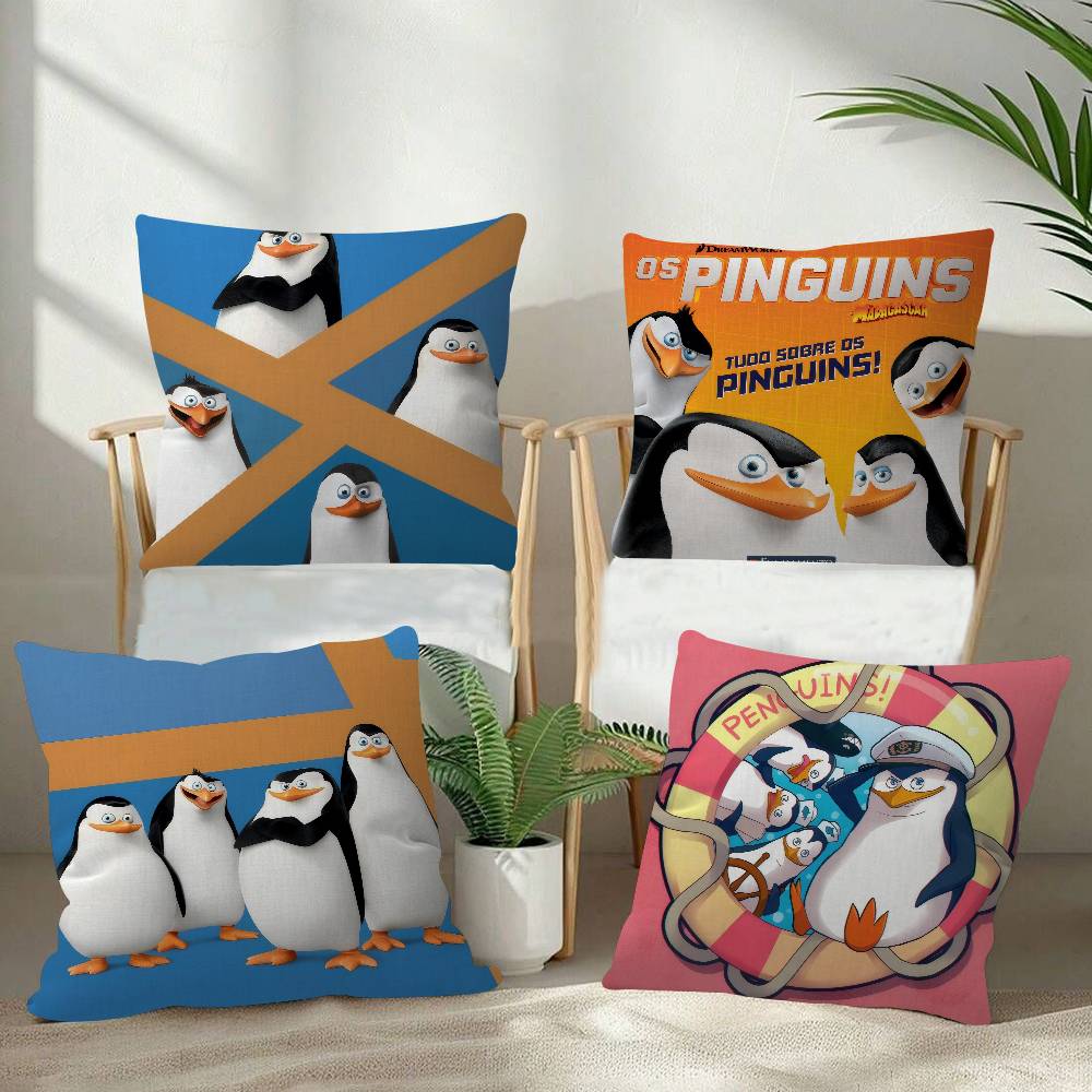 Classic Anime The PPenguins Of MMadagascar   Pillow Cover Design cushion Cover decor Holiday Decorati