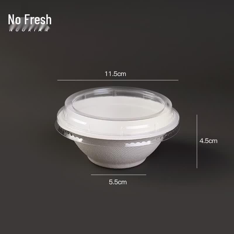 Nuoxian 220ml Disposable Pulp Bowls with Clear Lids