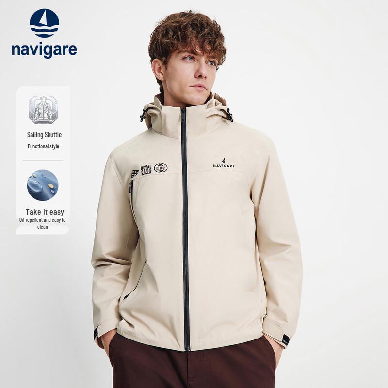 Navigare Men's 3-Proof Hooded Outdoor Sports Jacket