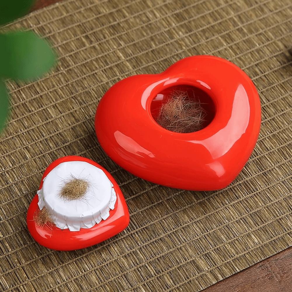 Керамическая банка для чая в форме сердца банка для сбора шерсти домашних животных герметичная банка разные предметы Style 1 779₽