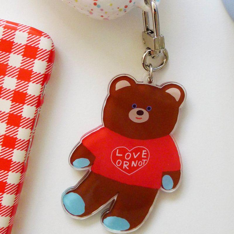 

Love or not Love Shirts Bear Keyring One