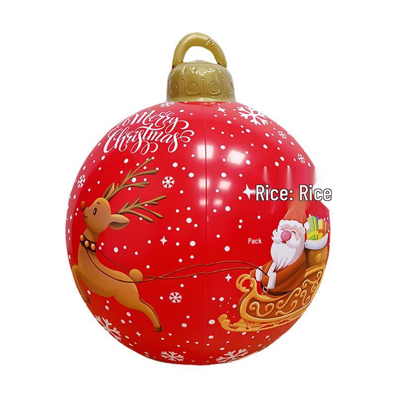New Inflatable Christmas Ball for Outdoor Courtyard Decor and Party Decorations