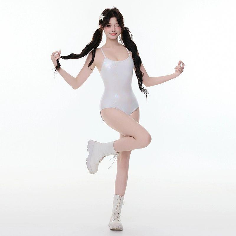

XIANGWEIER Racing Swimsuit Women s High-class Triangle Connected Swimming Pool Professional Internet Celebrity Sports Students M белый