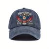 Independence Day Print Curved Along Soft Top Vintage Washed Outdoor Baseball Hat