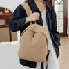 Simple Backpack Casual Commuter Backpack Large Capacity Unisex Solid Color Short Trip Outdoor Backpack School Bag