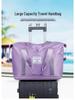 Unisex Expandable Large-Capacity Travel Duffel Bag with Wheels, Foldable Boarding Luggage for Business Trips and Shopping.