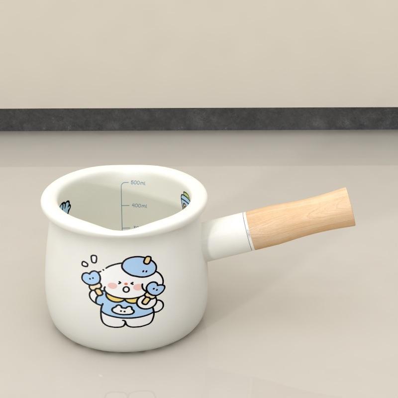 Enameled Milk Pot Baby Supplement Pot Can Be Boiled Simmering Jam Butter Pan Kitchen Cookware