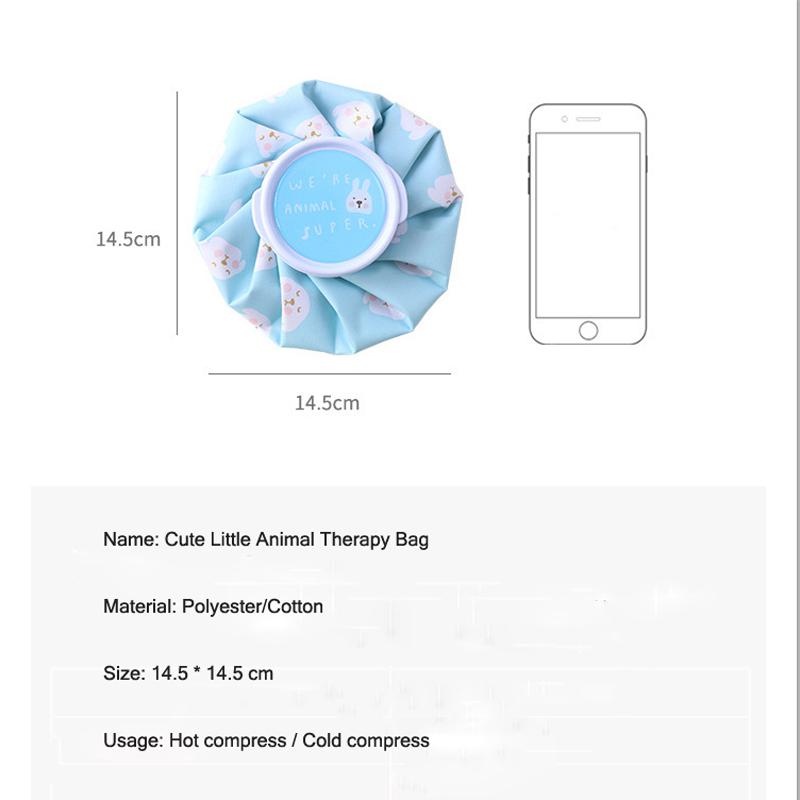 Cartoon Cloth Ice Bag Foldable Portable Cold Hot Compress Pack Physical Cooling Therapy Water Injection Ice Pack