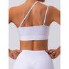Sloping Shoulder Beauty Back Sports Underwear Women 2025 New Yoga Bra Running Outer Wear Gathered Sexy Workout Clothes Vest
