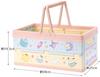 Skater Foldable Storage Toy Box with Stackable Sanrio Funyumaru Box, Handle, Basket, Design, 38x25x19.5cm (BWOT13-A)