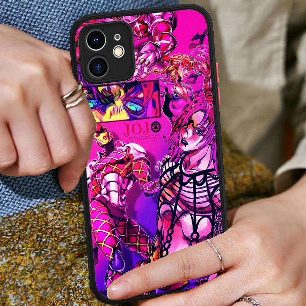 Anime Jojo Bizarre Adventure For IPhone 16 15 14 Plus 13 12 11 Pro Max X XS MAX Translucent Matte Shockproof Cover