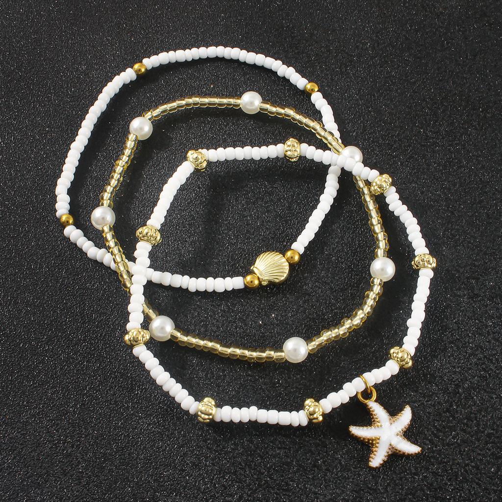 Personalized anklet set starfish shell shape beach foot decoration foreign trade