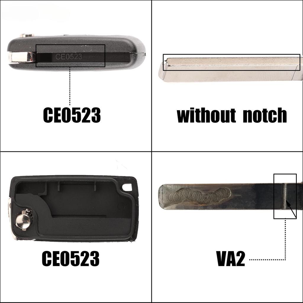 2/3 pulsanti per Peugeot 207 307 308 407 607 807 per Citroen C2 C3 C4 C5 C6 Custodia chiave telecomando automatica Va2/Hu83 CE0523 CE0536