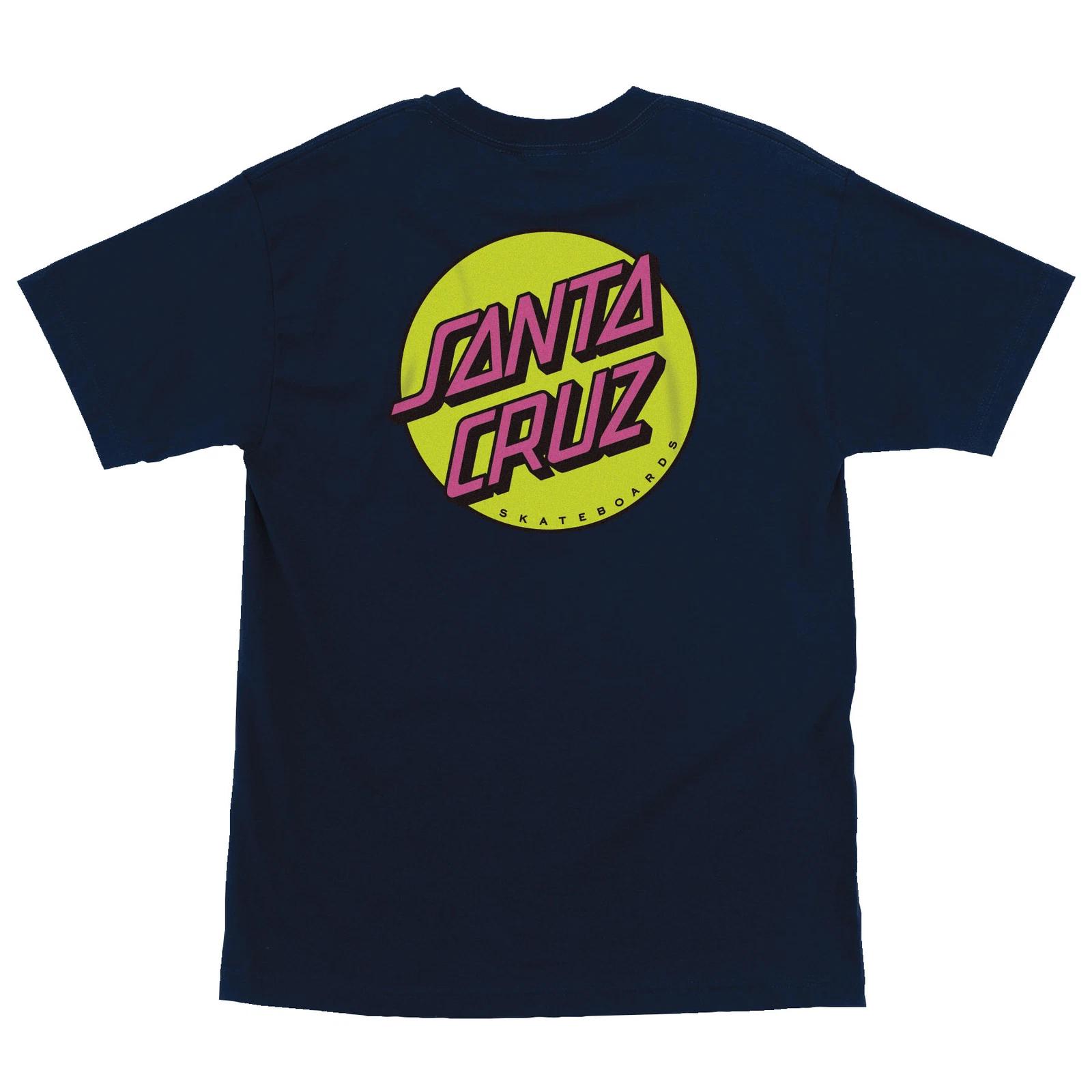 Santa Cruz OTHER DOT Skateboard T Shirt NEW NAVY w/HAZARD Dot S