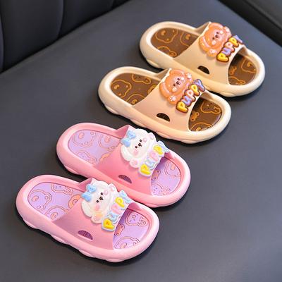 New Children's Slippers Summer Girls Bathroom Home Non-Slip Soft Sole Cartoon Baby Sandals