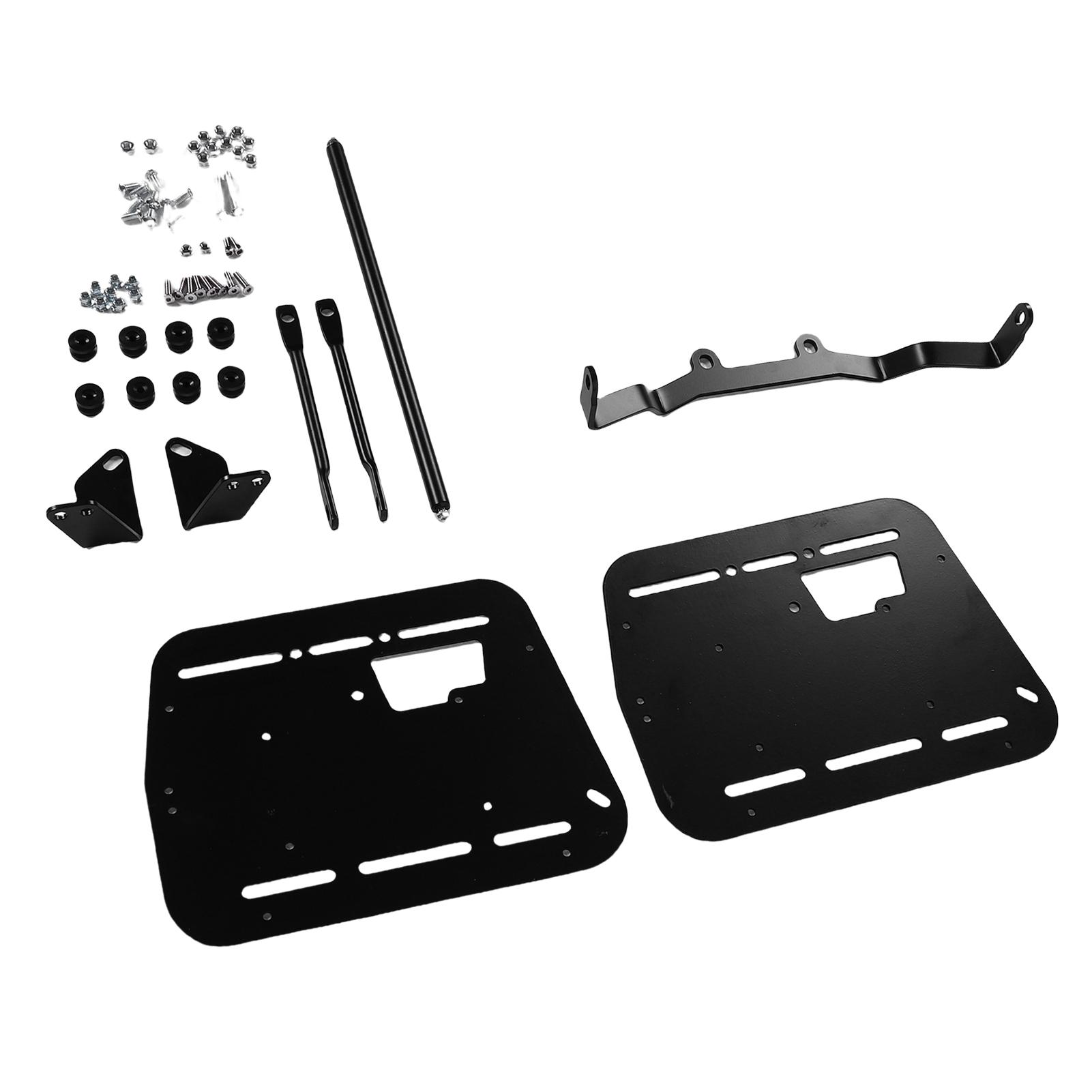 

Motorcycle Side Racks Carbon Steel Saddlebags Support Bracket Quick Release Motorcycle Side Box Support Holder for 18L