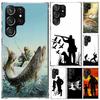 Hunting Fishing Man Phone Case for Samsung Galaxy S26 S24 S23 Ultra S25 Edge S22 S21 Plus S20 FE + Soft Print Shell Funda Galaxy