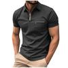 Men's Casual Shirt With Zipper Pocket And Men's Sports  Shirt