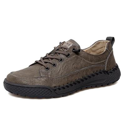 Sapatos de couro de vaca retrô masculinos mocassins feitos à mão sapatos casuais de couro mocassins masculinos sapatos baixos