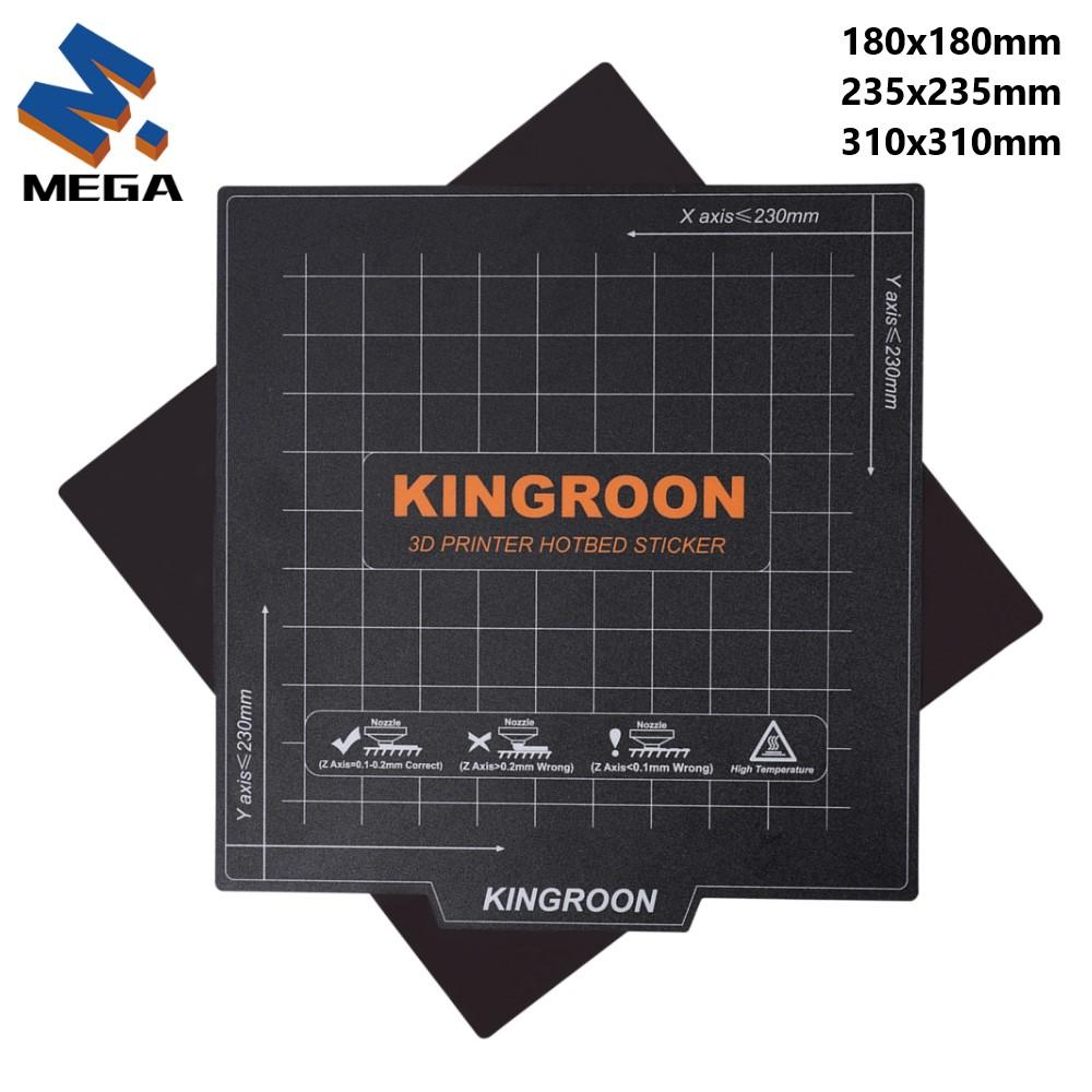 KINGROON Flexible Magnetische Heizbett 180x180/235x235mm 3D-Drucker Heißbett-Folie A+B Weichmagnetische Bauplatte Für KP3S KP5L Ender 3