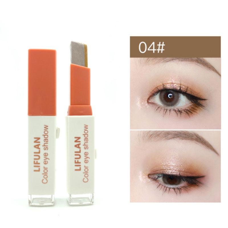 New Fashion Girls 6 Duo Tone Eyeshadow Sticks Waterproof Quick Makeup Gradient Eyeshadow Sticks Long Lasting Glossy Makeup Tool LM