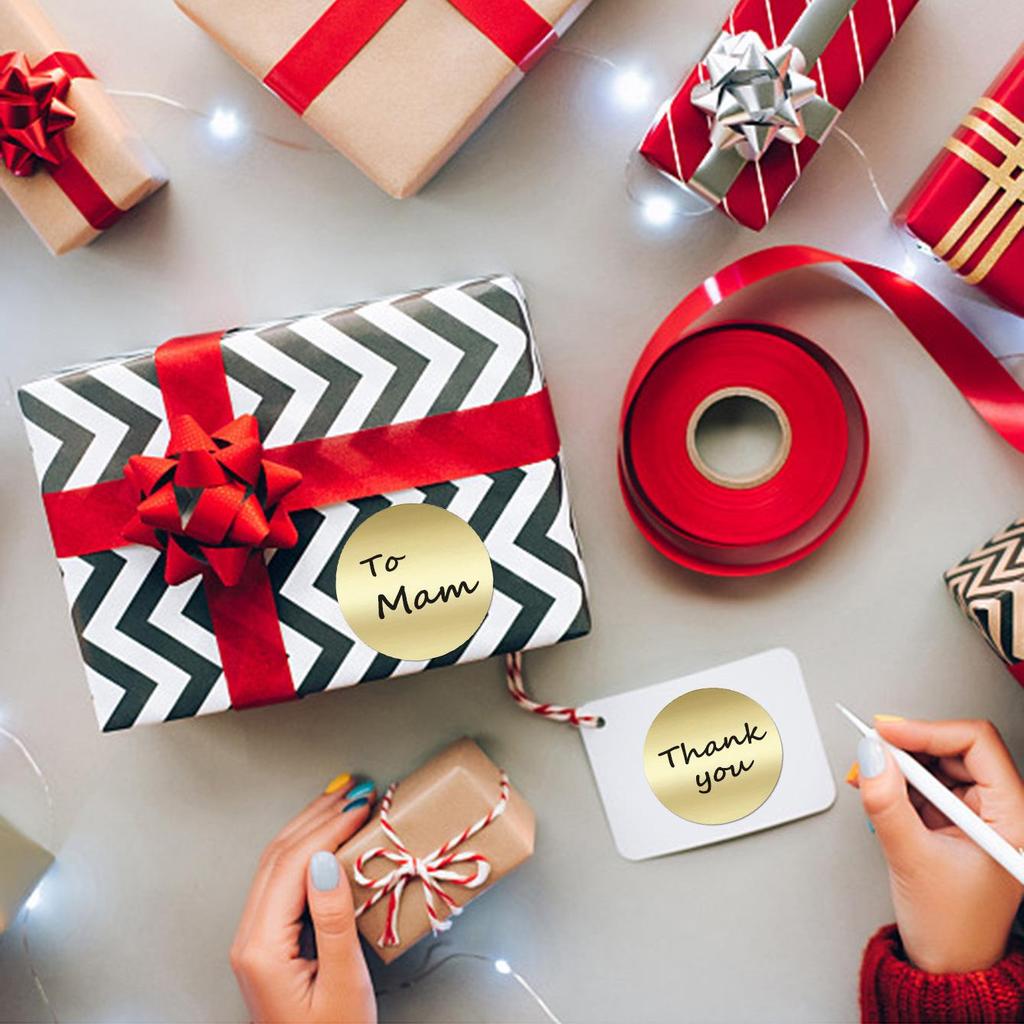 300 Matte Gold/Silber Runde Siegelaufkleber für Geburtstage & Hochzeiten - Geschenkbox Gastgeschenke