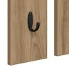 Wall Mounted Coat Rack  Artisan Oak  84 x 10 x 80 cm