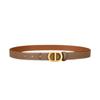 Belt Women'S Leather Thin Belt Decorative Dress Summer Smooth Buckle Waist Skinny Belt